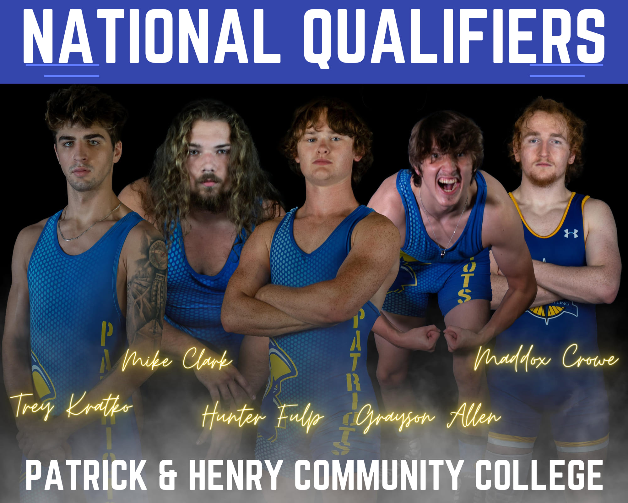 P&HCC Wrestling: Five Patriots Qualify for NJCAA National Tournament in Iowa